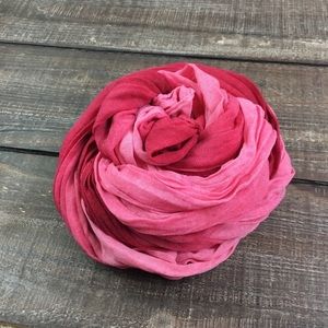 Hot pink red ombré scarf hijab turban NWOT shawl